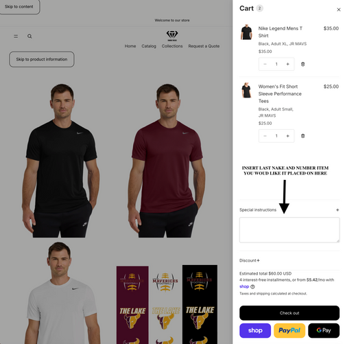 Add Name and Number to your gear